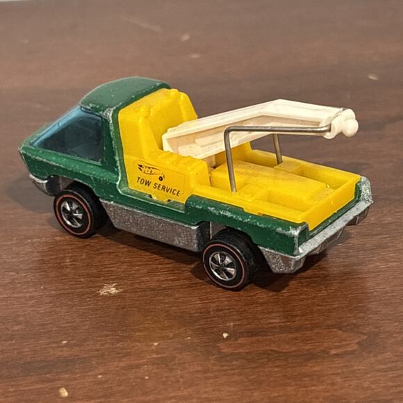 Vintage 1969 HOT WHEELS REDLINE Heavyweights Tow Truck HK Green SPECTRAFLAME - Picture 5 of 10